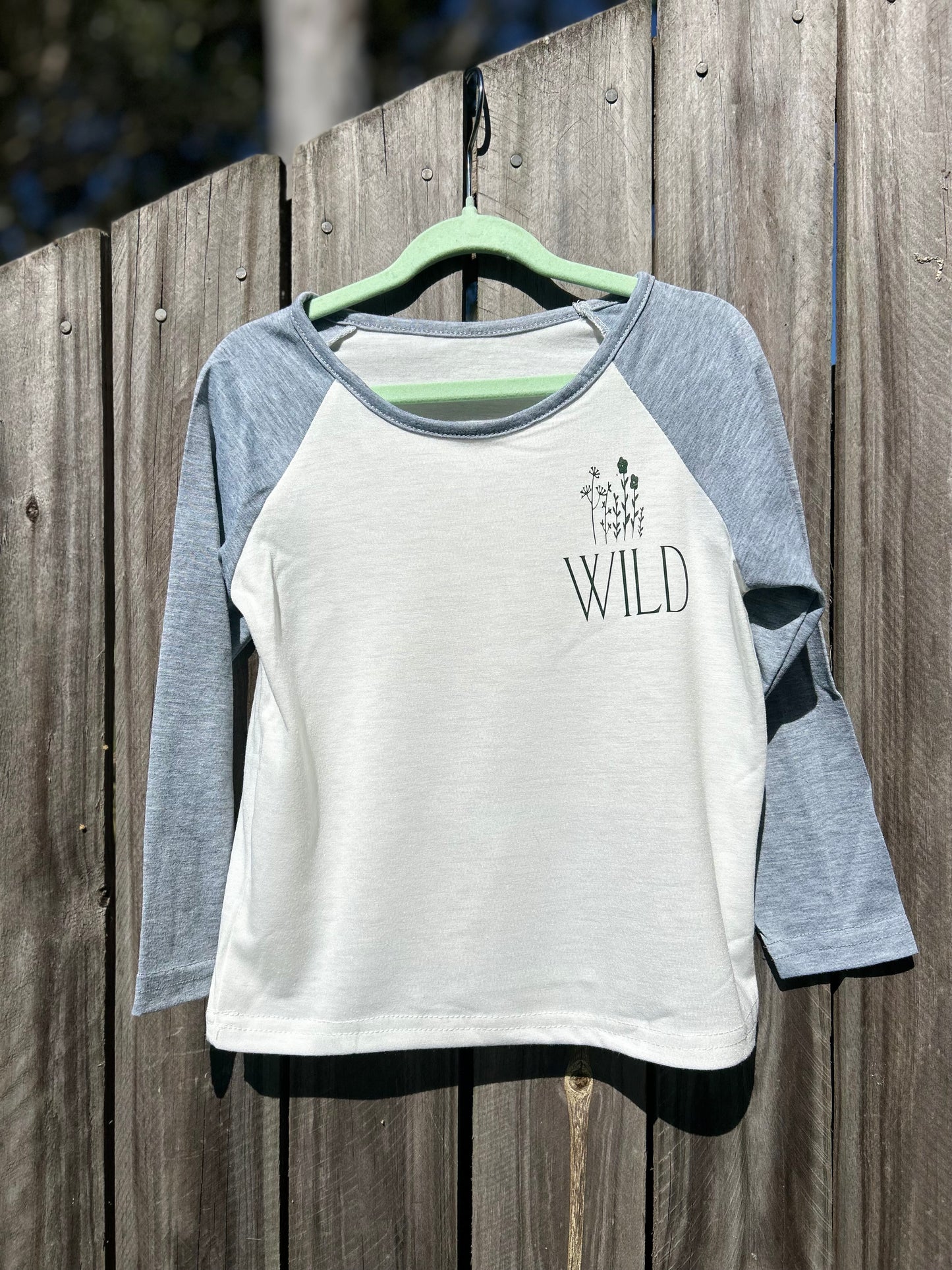 Long sleeved tee- with grey sleeves