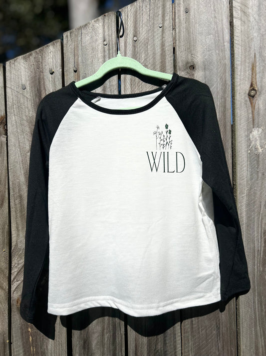 Long sleeved tee- with black sleeves